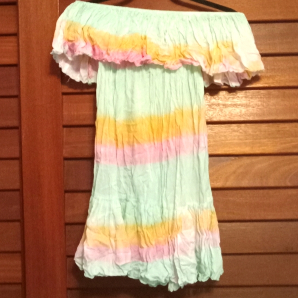Strapless mini sundress